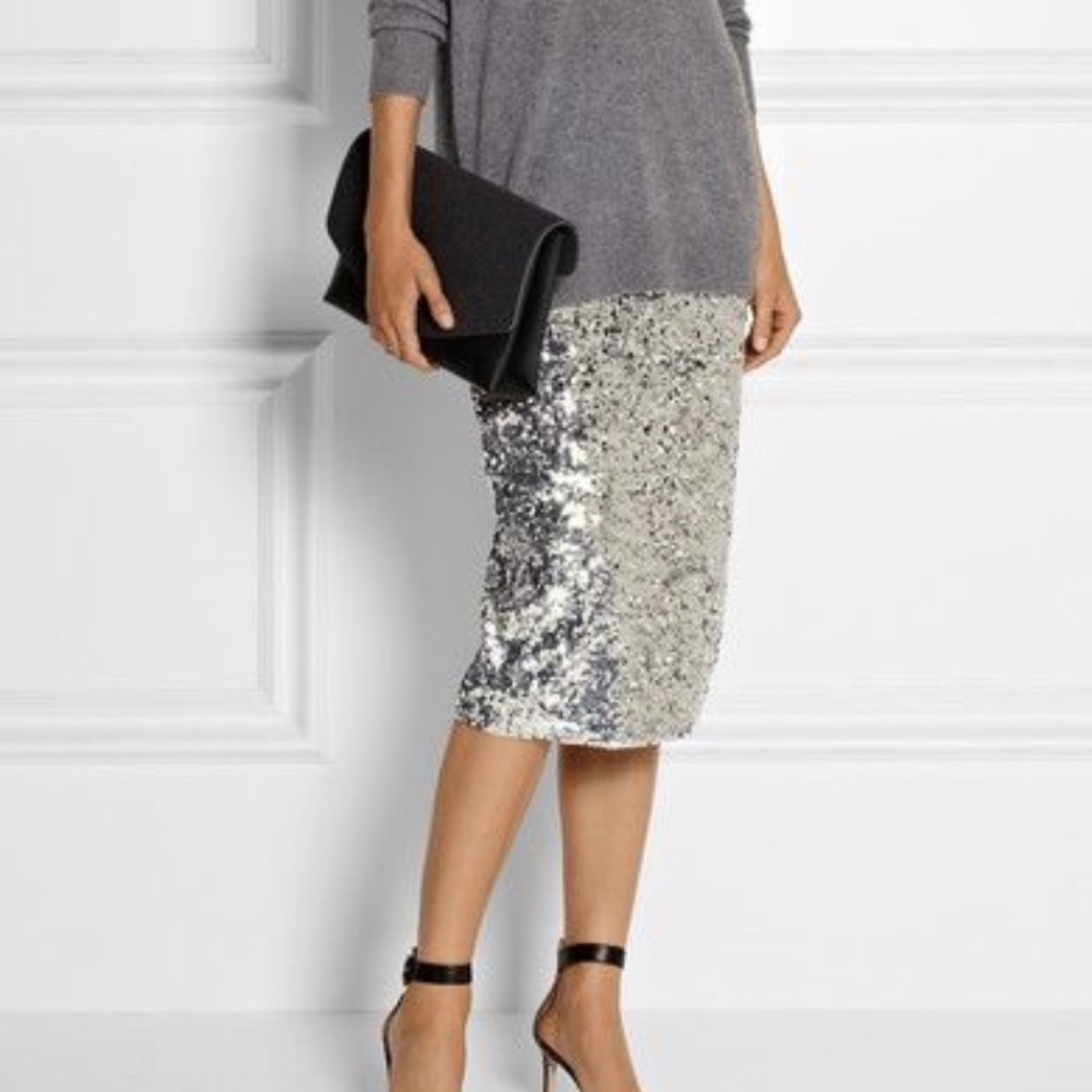J Crew Sequin Pencil skirt